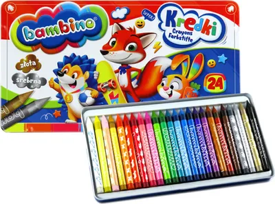 Produktbild von BAMBINO Buntstifte in einer Metallbox 24 Farben