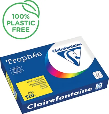 Obrázek produktu pro Trophée Barevný kopírovací papír Trophee, DIN A4, 120 g/m2, 250 listů, slunečně žlutý