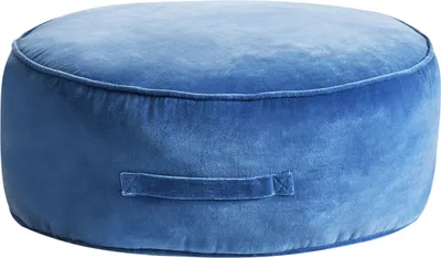 Zdjęcie produktu dla BELIANI Puf niebieski welurowy 30 x 50 cm glamour