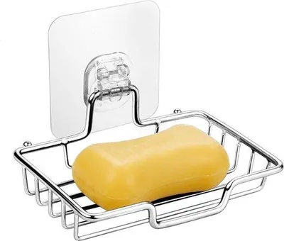 Obrázek produktu pro Kovový sprchový košík RVS do koupelny, montáž na zeď, bez vrtání, závěsný.