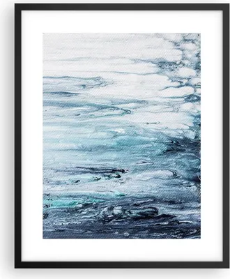 Produktbild von Gerahmtes Poster - Schwarzer Rahmen - Abstraktion Prellung Blau - 40x50 cm - Wand Bild - Wanddeko - Wandbilder - Kunstposter - Wandposter - Bilderrahmen - Bilder - Kunstdruck - P2BPA40x50-4380