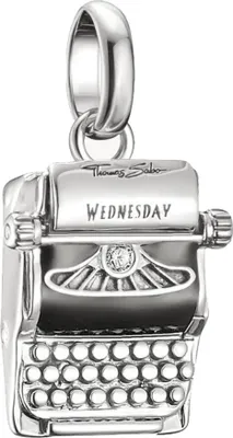Obrázek produktu pro Přívěsek z recyklovaného stříbra 925 s motivem středečního psacího stroje se zirkony, Thomas Sabo, model: CC1315-691-11