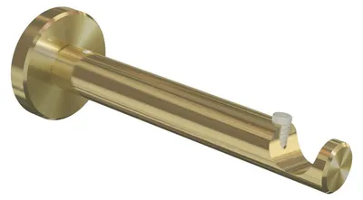 Immagine prodotto di Supporto per tende Flairdeco, aperto, per asta di diametro 16 mm, a una guida, in ottone satinato