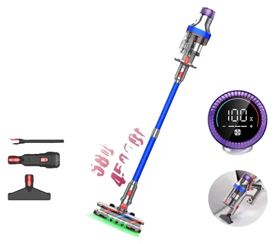Zdjęcie produktu dla Bezprzewodowy odkurzacz ręczny, moc 580 W, siła ssania 45 kPa, akumulator 22,5 V, filtr HEPA, pojemność 1,2 l
