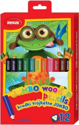 Obrázok produktu pre Trojhranné ceruzky Jumbo 12 farieb