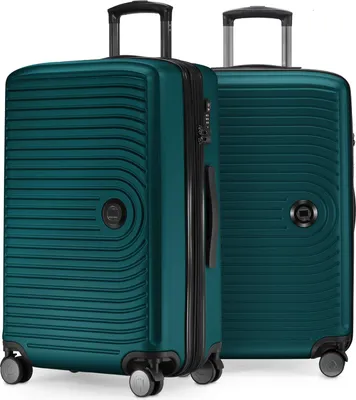 Image de HAUPTSTADTKOFFER - Mitte - Lot de 2 valises à coque dure de taille moyenne Trolleys avec soufflet extensible Trolley de voyage,Turquoise