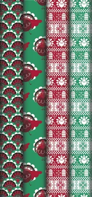 Image de Clairefontaine 201979C Clairefontaine Papier cadeau de Noël "Tiny Rolls