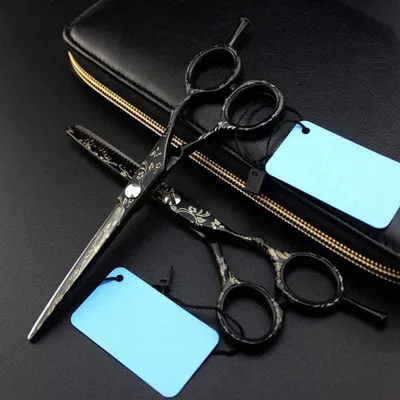 Produktbild von Friseurschere aus Stahl, 6 Zoll, professionelle Friseurschere, professionelles Friseurscheren-Set, Haarschneideschere, Effilierschere, Haarschnitt für den Salon oder zu Hause