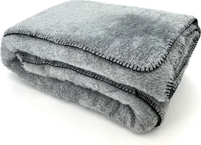 Produktbild von Kuscheldecke Langfloor Teddy Fleece XL 200x150  Decke Typ716 Silbergrau