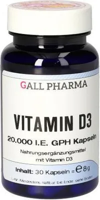 Immagine prodotto di GALL PHARMA Vitamina D3 20.000 U.I. GPH Capsule, 30 Capsule