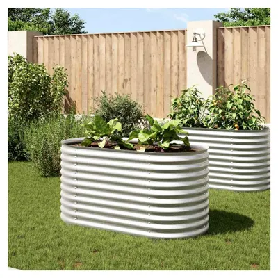 Produktbild von Garten-Hochbeet 160x80x81 cm aus verzinktem Stahl