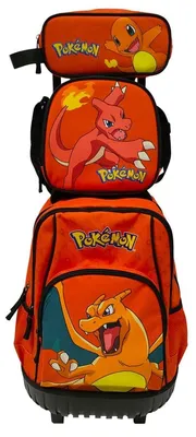 Image de Ensemble de 3 valises à roulettes Pokémon pour l'école (pour enfants)