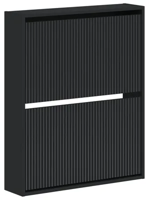 Image de Armoire à chaussures murale ARNHEM, 71 x 17 x 86 cm, noire