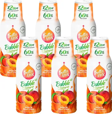 Immagine prodotto di FruttaMax sciroppo di pesca 500ml, concentrato, 6 pezzi, set per bevande