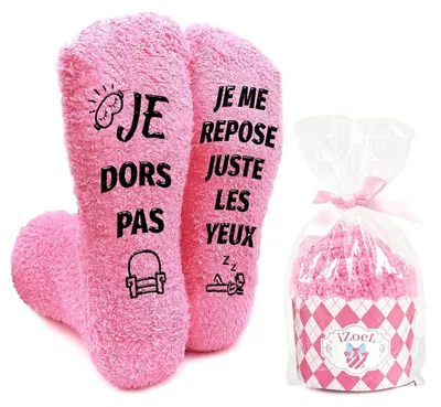Image de Chaussettes amusantes roses pour adultes