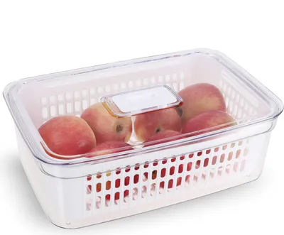Produktbild von com-four® Frischhaltebox mit Einsatzkorb 3,6 L - Vorratsdose aus Kunststoff