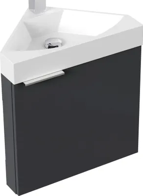 Produktbild von Gäste WC Eckbadmöbel Delta Slimline Gästebad SoftClose in versch. Ausführungen