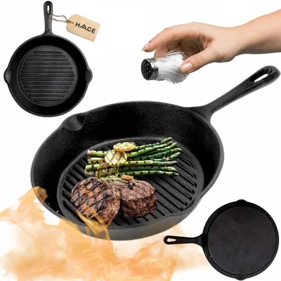 Produktbild von HAGE GRILLPFANNE AUS GUSSEISEN 31 cm INDUKTION