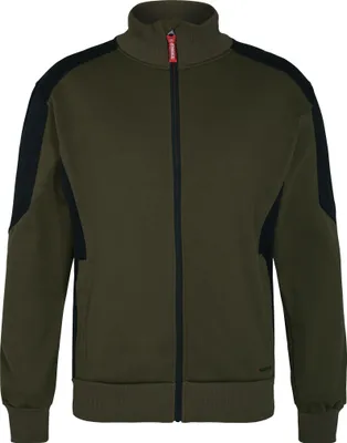 Produktbild von F. Engel Galaxy Sweatcardigan mit Kragen, Forest Green/Schwarz, Gr. S
