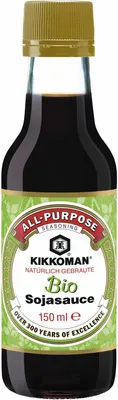 Obrázek produktu pro Kikkoman organická sójová omáčka vynikající výběr skleněná láhev 150 ml