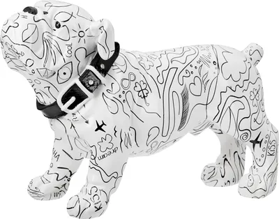 Produktbild von Gilde Figur Bulldogge Modern Art, Skulptur, Dekofigur, Dekoration, Hund, Kunstharz, H 21 cm, 37962