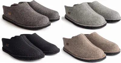 Produktbild von HAFLINGER® Hausschuhe Flair Smily Wollfilz Damen + Herren Clog, Farbe:braunmeliert, Größe:46