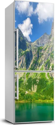 Produktbild von Tulup Kühlschrankdekoration - 70x190 cm - Aufkleber auf dem Kühlschrank - See in den Bergen