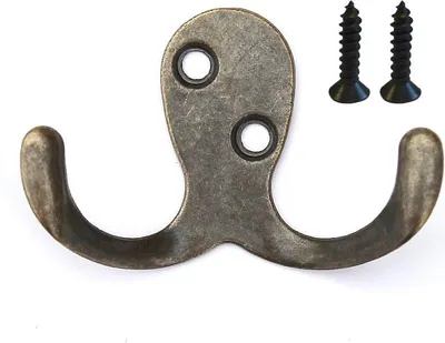 Produktbild von DanDiBo 1x Wandhaken Kleiderhaken 4,2 cm aus Metall Messing Haken Garderobenhaken