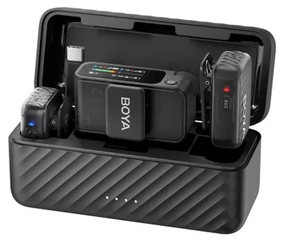 Zdjęcie produktu dla BOYA BOYAMIC 2, Mikroport, Nadajnik bodypack, Czarny, 115 dB, 90 dB, Audio (3.5mm), USB