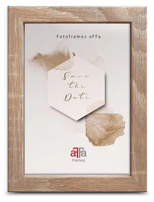 Image de aFFa frames, Hekla, cadre photo en MDF, cadre photo, cadre à insert, rectangulaire, avec vitre en acrylique, marron clair, 9 x 13 cm