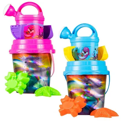 Immagine prodotto di Set da spiaggia estivo Unicorno stampa laser 7 pezzi 2sort