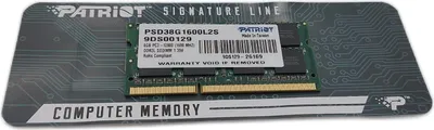 Produktbild von Patriot Memory 8GB DDR3 PC3-12800 (1600MHz) SODIMM, 8 GB, 1 x 8 GB, DDR3, 1600 MHz, 204-pin SO-DIMM