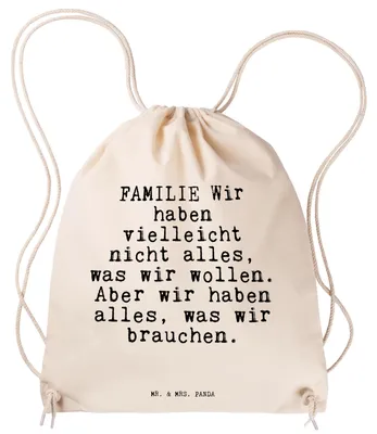Produktbild von Mr. & Mrs. Panda Stoffbeutel FAMILIE Wir haben vielleicht... - Transparent - Geschenk, gym tasche, Familienleben, Mama, Jutebeutel, Muttertag Geschwister, Liebe, Sprüche
