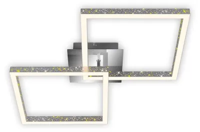 Produktbild von LED Deckenleuchte Glitzereffekt 3-fach dimmbar schwenkbar 18W alu-chrom Briloner