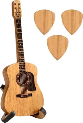 Produktbild von Aufbewahrungsbox für Gitarrenplektren aus Holz mit Ständer, 3 Gitarrenplektren, für Ukulele, Bass, Akustikgitarre, Folk, E-Gitarre, Beat-Pick, Plektrumhalter, Etui, Gitarrenzubehör, Geschenk für Gitarristen