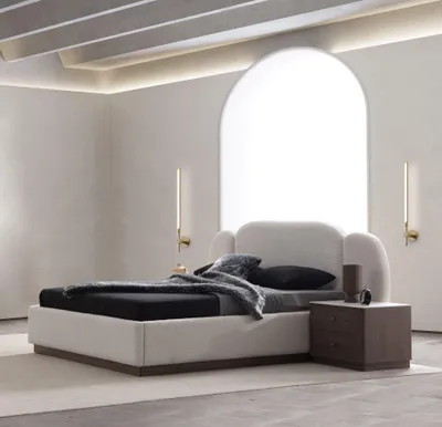 Obrázok produktu pre Edles Schlafzimmer Set Exklusives Doppelbett 2x Holz Nachttische