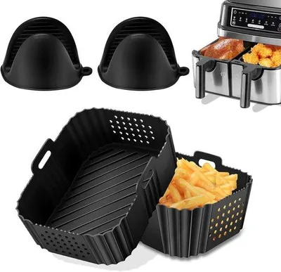 Produktbild von Famanu Silikonformen für Heißluftfritteuse - hitzebeständig und flexibel - leicht zu reinigen