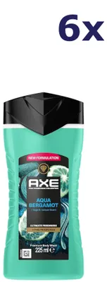 Produktbild von 6x Axe Douchegel - 225ml - aqua bergamot