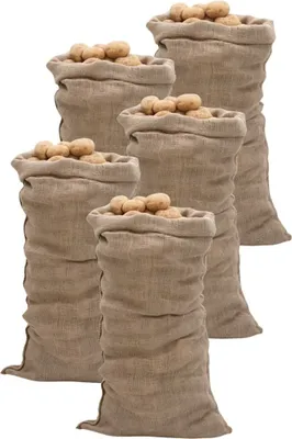 Obrázek produktu pro Jutové pytle 5 ks 65 x 135 cm 100% juta 220 g/m²