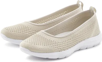 Produktbild von LASCANA Sneaker Ballerinas Halbschuh, Slip-On-Sneaker, beige Größe 36