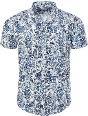 Produktbild von Brandneu Designer Kurzarm Hemd CARISMA CRM9158 Navy/Weiß M