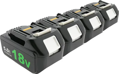 Image de lot de 4 batteries rechargeables PATONA Makita BL1850 LED 18V 5.0Ah