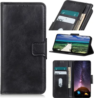 Produktbild von Mobigear Classy  Samsung Galaxy A14 Hülle Klapphülle Geldbörse - Schwarz