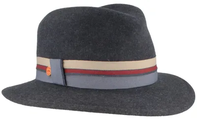 Mayser rollbarer Damen Traveller Wolle Plus mit gestreiftem Band in blau