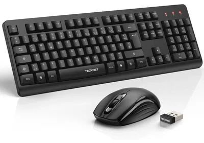 Produktbild von Tastatur Maus Set Kabellos 2400 MHz USB Tastatur und Maus Kabellos