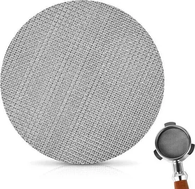 Zdjęcie produktu dla Filtr do espresso do portafiltra 51 mm – surowe, wielokrotnego użytku filtry miarkowe ze stali nierdzewnej, grubość 17 mm, 150 szt.