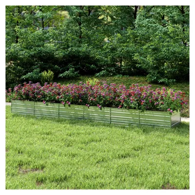 Produktbild von Hochbeet aus verzinktem Stahl 480x80x45 cm, Palettenrahmen, für Gemüse, Kräuter und Blumen
