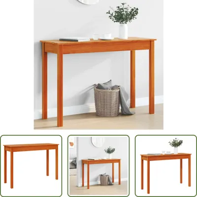 Obrázek produktu pro The Living Store Konzolový stolek voskově hnědý 110x40x75 cm z masivního borovicového dřeva