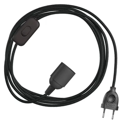 Produktbild von Creative Cables Snakebis E14 Lampenfassung Mit Kabel 1.8 M Schwarz  Schwarz One Size