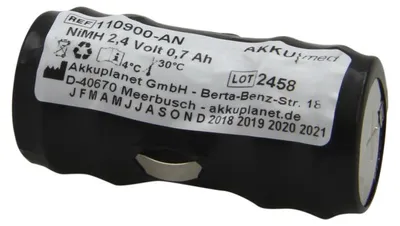 Produktbild von Akku passend für Heine S2Z - X0199333 2,4V 600mAh